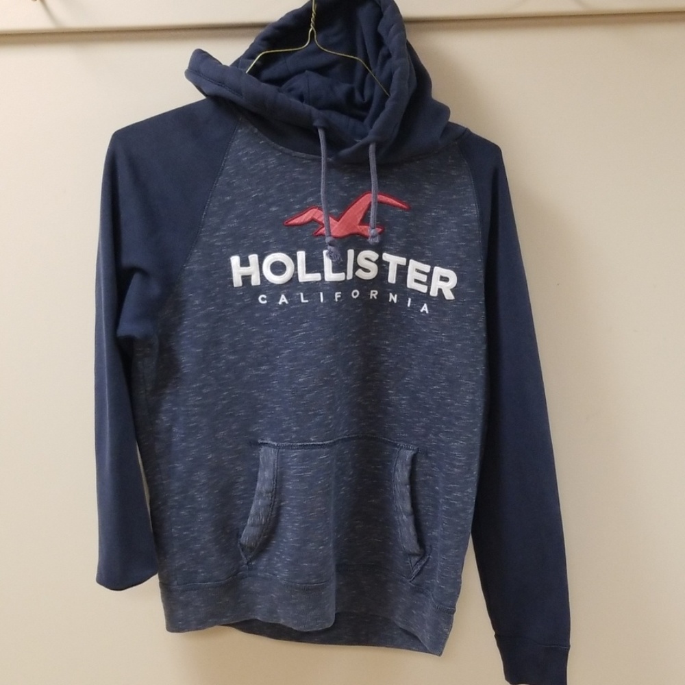 Hollister Hoodie Blue Sweatshirt Mens Sized Medium